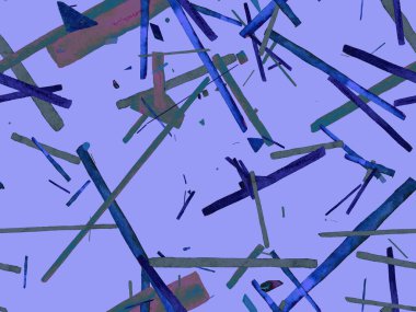 Bauhaus Kusursuz Düzen. Suluboya Geometrik İndigo, Mavi Çizgiler Tasarımı. Sanat Organik Geo Arkaplanı. Büyük Sanatsal Asgari Baskı. Moda Eğlencesi Soyut Boyası Suluboya Renk Çizgileri.