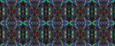 Suluboya Etnik Tasarım. Sembol geometrik mayo deseni. Yılan Derisi Rastgele Doku. Boya fırçası Python arka planı. Kırmızı, Mavi ve Siyah Etnik Kusursuz Şablon. Eğlenceli Dikdörtgen İkat Uyumu. 