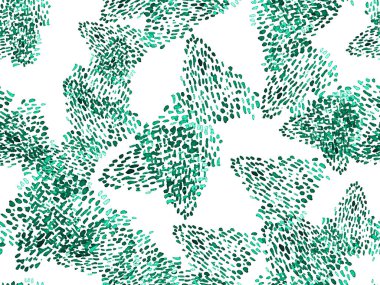 Yeşil ve Turkuaz Hayvansal Örnekler. Suluboya el izi. Afrika egzotik kamuflajı. Geometrik suluboya arka plan. Vahşi hayvan kürkü dokusu. Suluboya El Boyalı Cilt Deseni.