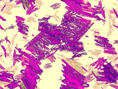 Soyut Başlık Deseni. Kırmızı Üzerine Şirin Büyük Sanatsal Şekiller, Yatay Şablon İçin Pembe Arkaplan. Büyük Moda Asgari Baskısı. Sanatsal Başlık Deseni.