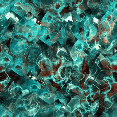 Suluboya etnik, pürüzsüz desen. Kabile renginde boya fırçası izi. Soyut sıçrama, suluboya tasarımı. Pachwork dokusu. Çiçekli Coachella pürüzsüz desen. Etnik soyut karma sanat eserleri.