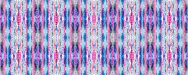 Sembol geometrik mayo deseni. Boyalı fırça Aztek arka planı. Kilim Rastgele Halı dokusu. Mavi, Kırmızı, Mor Pastel Eğlenceli Dikdörtgen İkat İlişkisi. Etnik Kusursuz Düzen. Suluboya Etnik Tasarım. 