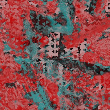 Üçgen desen. Pembe ve mavi geometri arka planı. Yarım ton hister dokusu. Geometrik grafik tasarım. El çizimi mürekkep izi. Tek renkli üçgen, dikişsiz desen. Yazdırma baskısı.