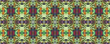 Mavi, Kırmızı, Yeşil Pastel Eğlenceli Dikdörtgen İkat İlişkisi. Etnik Kusursuz Düzen. Boyalı fırça Aztek arka planı. Sembol geometrik mayo deseni. Suluboya Etnik Tasarım. Kilim Halı Rastgele Dokusu. 