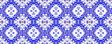 Mavi ve Beyaz Yılan Derisi Rastgele Doku. Eğlenceli Dikdörtgen İkat Uyumu. Suluboya Etnik Tasarım. Boya fırçası Python arka planı. Sembol geometrik mayo deseni. Etnik Kusursuz Desen.