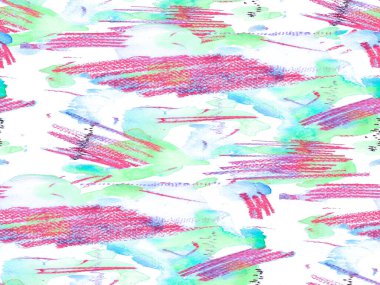 Soyut Doku Arkaplanı. Yeşil ve kırmızı akışkan dikişsiz fayans. Psikedelik Kâğıt. Geometrik Suluboya Kumaş Tasarımı. Klasik Doku İllüstrasyonu. Suluboya Kusursuz Desen.