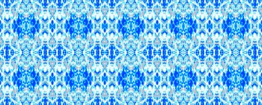 Ikat Yatay Doku. Suluboya El Çizilmiş Batik. Psikedelik Halk Arkaplanı. Allover Etnik Mayo Tasarımı. Geometrik Etnik Kusursuz Düzen. Indigo Eğlence Simetrik Sınır Uyumu.