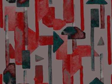 Bauhaus Kusursuz Düzen. Suluboya Geometrik Kırmızı Pembe Çizgiler Tasarımı. Sanat Organik Geo Arkaplanı. Büyük Yaratıcı Asgari Baskı. Moda Eğlencesi Soyut Boyası Suluboya Renk Çizgileri.