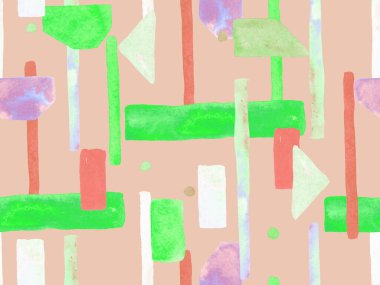 Bauhaus Kusursuz Düzen. Suluboya Geometrik Kırmızı Pembe Çizgiler Tasarımı. Sanat Organik Geo Arkaplanı. Büyük Yaratıcı Asgari Yazdırma. Moda Eğlencesi Soyut Boyası Suluboya Renk Çizgileri.