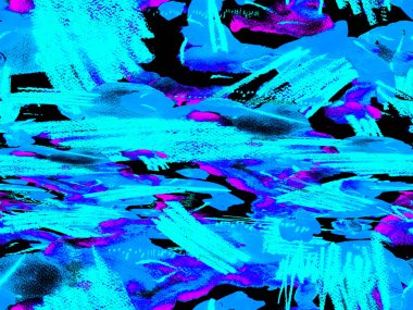 Klasik Mavi ve İndigo suluboya desensiz. Klasik Doku İllüstrasyonu. Soyut Doku Arkaplanı. Sıvı, dikişsiz kiremit. Psikedelik Kâğıt. Geometrik Suluboya Kumaş Tasarımı.