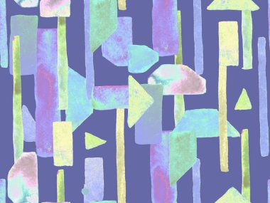 Bauhaus Kusursuz Düzen. Suluboya Geometrik İndigo, Mavi Çizgiler Tasarımı. Sanat Organik Geo Arkaplanı. Büyük Yaratıcı Asgari Baskı. Moda Eğlencesi Soyut Boyası Suluboya Renk Çizgileri.