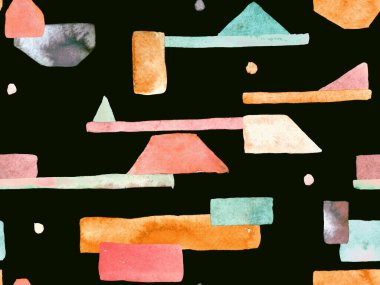 Bauhaus Kusursuz Düzen. Suluboya Geometrik Kırmızı Pembe Çizgiler Tasarımı. Sanat Organik Geo Arkaplanı. Büyük Çağdaş Asgari Yazdırma. Moda Eğlencesi Soyut Boyası Suluboya Renk Çizgileri.