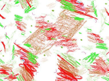 Modern Doodle Header. Kırmızı Üzerine Şirin Büyük Yaratıcı Geometrik Desen, Yatay Şablon İçin Pembe Arkaplan. Büyük Moda Asgari Baskı. Pastel Doodle Başlığı.