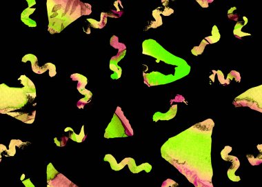 Üçgen desen. Siyah, kırmızı ve mor geometri arka planı. İz sürücü dokusu. Geometrik grafik tasarım. El çizimi mürekkep izi. Tek renkli üçgen, dikişsiz desen. Eski baskı.