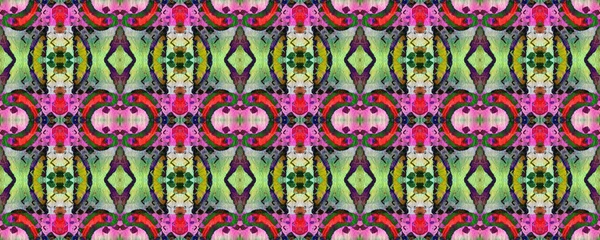 Mavi, Kırmızı, Yeşil Pastel Eğlenceli Dikdörtgen İkat İlişkisi. Etnik Kusursuz Düzen. Boyalı fırça Aztek arka planı. Sembol geometrik mayo deseni. Kilim Rastgele Halı dokusu. Suluboya Etnik Tasarım. 