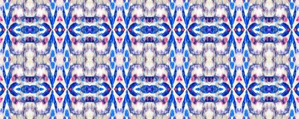 Dikdörtgen Coğrafi Uyum. Etnik Kusursuz Düzen. Boya fırçası Python arka planı. Ikat Geometrik Mayo Kalıbı. Klasik Mavi ve Bej Yılan Derisi Rastgele Doku. Suluboya Etnik Tasarım.