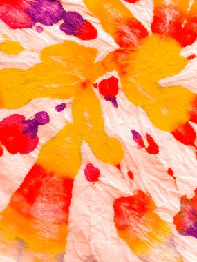 Özgürlük Girdabı 'nı bağladı. Boho Boyalı Kıyafetler. Reggae Suluboya Efekti. Hippi Batic. Canlı Haight San Francisco Swatch. Boya sarmalı arka plan. Turuncu ve Kırmızı Psikedelik Girdap Tekstili.