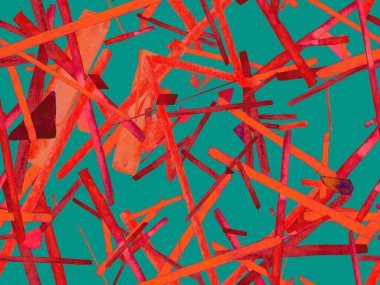 Bauhaus Kusursuz Düzen. Suluboya Geometrik Kırmızı Pembe Çizgiler Tasarımı. Sanat Organik Geo Arkaplanı. Büyük Sanatsal Asgari Baskı. Moda Eğlencesi Soyut Boyası Suluboya Renk Çizgileri.