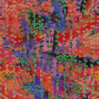 Üçgen desen. Pembe ve mavi geometri arka planı. İz sürücü dokusu. Geometrik grafik tasarım. El çizimi mürekkep izi. Asgari üçgen kusursuz desen. Eski baskı.