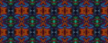 Etnik Kusursuz Düzen. Eğlenceli Dikdörtgen İkat Uyumu. Sembol geometrik mayo deseni. Yılan Derisi Rastgele Doku. Boya fırçası Python arka planı. Kırmızı, Mavi ve Siyah Suluboya Etnik Tasarım.