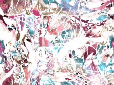 Sıvı, pürüzsüz desen. Mavi suluboya fırça darbesi grunge tasarımı. Suluboya boya boya tasarımı. Kademeli mürekkep lekeleri. Çamur tabakası. Sıvı damlayan fırça sonsuz iz.