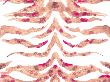 Watercolor Camouflage Design. Abstract Safari Tile. Geometric Animal Texture. Crimson Red Zebra Skin Print. Animal Camouflage Background. African Pattern. Stripes Seamless Pattern.