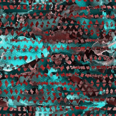 Üçgen desen. Siyah ve mavi geometri arka planı. Yarım ton hister dokusu. Geometrik grafik tasarım. El çizimi mürekkep izi. Tek renkli üçgen, dikişsiz desen. Yazdırma baskısı.