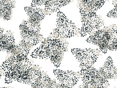 Siyah ve Beyaz Hayvani Kusursuz Şablon. Suluboya el izi. Afrika egzotik kamuflajı. Geometrik suluboya arka plan. Vahşi hayvan kürkü dokusu. Suluboya El Boyalı Cilt Deseni.