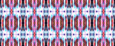 Boyalı Soyut Doku. Kırmızı, Beyaz ve Mavi Organik Minimum Tekstil. Kimono Tile. Shibori Kusursuz Düzen. Batik Kravat Boyası Sınırı. Suluboya Japon Arkaplanı. Suluboya Shoji Tasarımı.