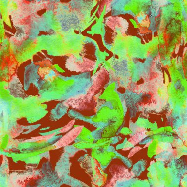 Fırça darbeleri. Holografik suluboya geometri baskısı. Pastel boyalı suluboya arka plan. El çizimi soyut sanat çizgisi. Tekrar eden mayo desenli. Fırça darbesi modern baskı.