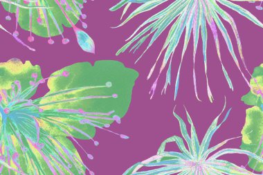 Suluboya Yatay Tropik Tasarım. Palm Geometric Mayo desenli. Etnik Aloha İlişkisi. Egzotik Bikini Özgeçmişi. Tropikal Kusursuz Desen. Yeşil ve Kırmızı Palmiye Yaprakları Eğlenceli Doku.