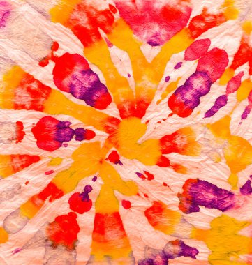 Hippi Batic. Canlı Haight San Francisco Swatch. Turuncu ve kırmızı kravat boyalı arka plan. Psikedelik girdap tekstili. Özgürlük Girdabı 'nı bağladı. Boho Boyalı Kıyafetler. Reggae Suluboya Efekti.