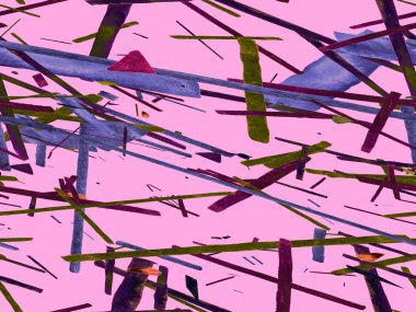 Bauhaus Kusursuz Düzen. Suluboya Geometrik Kırmızı Pembe Çizgiler Tasarımı. Sanat Organik Geo Arkaplanı. Büyük Olağandışı Asgari Parmak izi. Moda Eğlencesi Soyut Boyası Suluboya Renk Çizgileri.