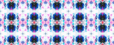 Kimono Tile. Shibori Kusursuz Düzen. Batik Kravat Boyası Sınırı. Suluboya Japon Arkaplanı. Kırmızı, Beyaz ve Mavi Organik Minimum Tekstil. Suluboya Shoji Tasarımı. Boyalı Soyut Dokuyu Bağla.