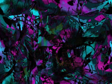 Püskürme izi yok. Mavi suluboya fırça darbesi grunge fayans. Suluboya boya boya tasarımı. Kademeli mürekkep lekeleri. Çamur tabakası. Sıvı damlayan fırça sonsuz iz.