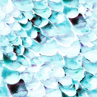 Mavi Turkuaz Yılan Kusursuz Şablon. Suluboya El Çizilmiş Piton Yazısı. Kobra Derisi Egzotik Doku. Geometrik Yılan Arkaplanı. Zehir ve Yılan derisi. Suluboya El Boyalı Döşeme Deseni.