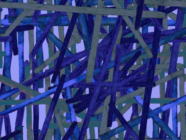 Bauhaus Kusursuz Düzen. Suluboya Geometrik İndigo, Mavi Çizgiler Tasarımı. Sanat Organik Geo Arkaplanı. Büyük Moda Asgari Baskı. Moda Eğlencesi Soyut Boyası Suluboya Renk Çizgileri.