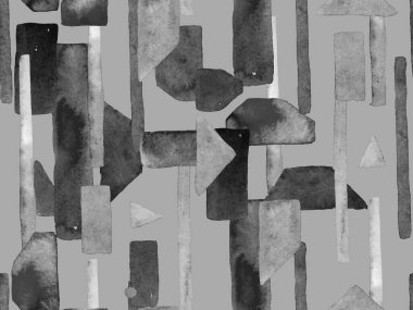 Bauhaus Kusursuz Düzen. Suluboya Geometrik Siyah ve Beyaz Çizgiler Tasarımı. Sanat Organik Geo Arkaplanı. Büyük Moda Asgari Baskısı. Moda Eğlencesi Soyut Boyası Suluboya Renk Çizgileri.