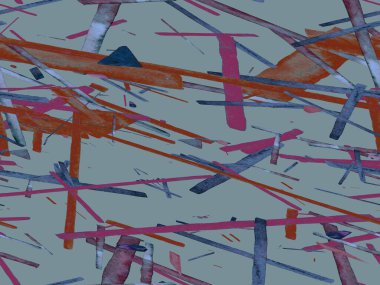 Bauhaus Kusursuz Düzen. Suluboya Geometrik İndigo, Mavi Çizgiler Tasarımı. Sanat Organik Geo Arkaplanı. Büyük Sanatsal Asgari Baskı. Moda Eğlencesi Soyut Boyası Suluboya Renk Çizgileri.