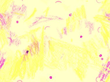 Modern Doodle Header. Yatay Şablon için Sarı Arkaplanda Sevimli Büyük Moda Geometrik Kusursuz Desen. Büyük Olağandışı Asgari Parmak izi. Pastel Doodle Başlığı.