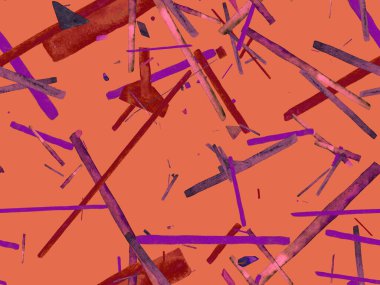 Bauhaus Kusursuz Düzen. Suluboya Geometrik Kırmızı Pembe Çizgiler Tasarımı. Sanat Organik Geo Arkaplanı. Büyük Moda Asgari Baskı. Moda Eğlencesi Soyut Boyası Suluboya Renk Çizgileri.