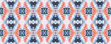 Kilim Rastgele Halı dokusu. Boyalı fırça Aztek arka planı. Sembol geometrik mayo deseni. Mavi, Gri, Kırmızı Pastel Eğlenceli Dikdörtgen İkat İlişkisi. Etnik Kusursuz Düzen. Suluboya Etnik Tasarım. 