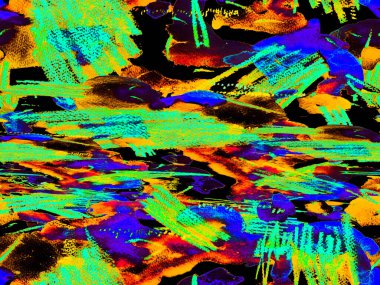 Geometrik Suluboya Kumaş Tasarımı. Soyut Doku Arkaplanı. Yeşil ve kırmızı akışkan dikişsiz fayans. Psikedelik Kâğıt. Suluboya kusursuz desen. Klasik Doku Çizimi.