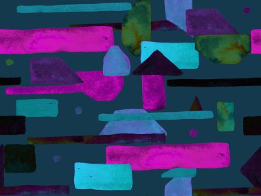 Bauhaus Kusursuz Düzen. Suluboya Geometrik Mor Çizgiler Tasarımı. Sanat Organik Geo Arkaplanı. Büyük Olağandışı Asgari Parmak izi. Moda Eğlencesi Soyut Boyası Suluboya Renk Çizgileri.