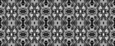 Geometrik Etnik Şekilsiz Şekilsiz Suluboya El Çizim Batik. Psikedelik Halk Arkaplanı. Allover Etnik Mayo Tasarımı Eğlenceli Simetrik Sınır İlişkisi. Gri tonlu Ikat Yatay Dokusu.