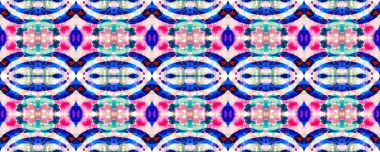 Ogee Kusursuz Doku. Ikat Deseni. Aztek Geometrik Tekstil Sınırı Psikedelik Gökkuşağı Suluboya El Tekstil. Yaratıcı Navajo Ikat Geçmişi. Allover Organik Mayo Tasarımı. Coğrafi Döşeme. 