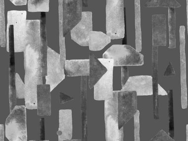 Bauhaus Kusursuz Düzen. Suluboya Geometrik Siyah ve Beyaz Çizgiler Tasarımı. Sanat Organik Geo Arkaplanı. Büyük Yaratıcı Asgari Baskı. Moda Eğlencesi Soyut Boyası Suluboya Renk Çizgileri.