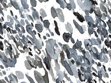 Siyah ve Beyaz Leopar desensiz. Suluboya El Çita Yazısı. Vahşi Cilt Egzotik Doku. Geometrik Kürk arka planı. Leopar ve Jaguar Deri. Suluboya El Boyalı Cilt Deseni.