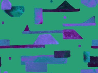 Bauhaus Kusursuz Düzen. Suluboya Geometrik Yeşil Teal Çizgileri Tasarımı. Sanat Organik Geo Arkaplanı. Büyük Olağandışı Asgari Parmak izi. Moda Eğlencesi Soyut Boyası Suluboya Renk Çizgileri.