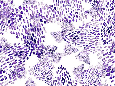 Mor leopar pürüzsüz desen. Suluboya El Çita Yazısı. Vahşi Cilt Egzotik Doku. Geometrik Kürk arka planı. Leopar ve Jaguar Deri. Suluboya El Boyalı Cilt Deseni.